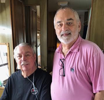Jane Hart • Photo From left, Bill Curns led an active and productive life but now battles several illnesses and disabilities. He’s getting assistance from Hearts in Ministry volunteer Larry Capps.