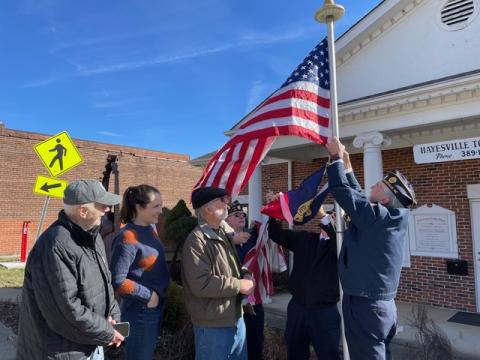 Flag retirement ceremony