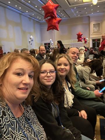 Four Clay County residents attend CADCA-Community Anti Drug Coalitions of America. From left, People of Clay CARE coordinator Atlanta  Matheson, students Maya Polk and Lyndsey Evans and Clay Schools SRO Chris Harper. They visited local legislative offices to share their concerns, attended educational forums and had fun activities.