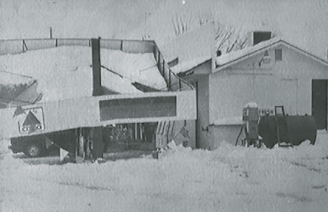 A photo that ran in the Clay County Progress shows storm damages to Lees Country Store. Several homes experienced trees falling on roofs, motorists were stranded and there were several days of power outages.