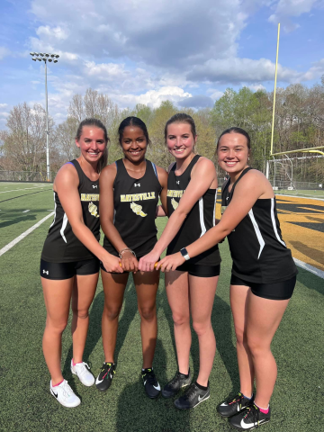 Congratulations to the Hayesville High School Lady Jacket 400m relay and 800m relay for breaking the Hayesville High School track event record. The runners were Lila Roberts, Ava Shook, Marley Espinal and Emma Shook. The old record in the 400m Relay was 53.22 and was broken with a time of  52.15. The old record in the 800m Relay was 1.52 and was topped with a time of 1.50.46.  Both were 20-plus year old records.