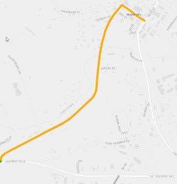 Map provided by NCDOT Division Project Development Engineer Wes Jamison. This project goes from US 64 to Main Street in Hayesville with one roundabout to replace the intersection of US 64 Business, May Street and Hiawassee Street.