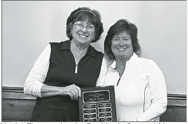 Martha Zimmer wins the President’s Cup and Marguerite Wilson recognized as League Champion.