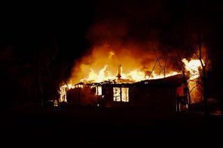 Firefighters were called to this house fire on Debbie Lane Drive in the wee hours Wednesday morning. Photo by Joe Davenport.