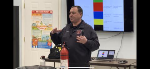 Battalion Chief Henry Angolopolus is among the instructors demonstrating life-saving skills during a recent community training.
