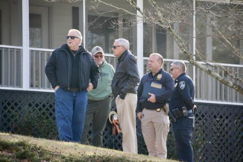 Photo by Shawn Jarrard/North Georgia News The Union County Sheriff’s Office with a GBI agent at the scene of the officer-involved shooting on Wesley Mountain Drive in Blairsville.