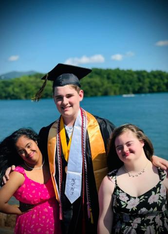 Wesley Myers keeps family close to his heart, sister Nousumi (Mimi) on left and Natalie and considers both a blessing in his life.