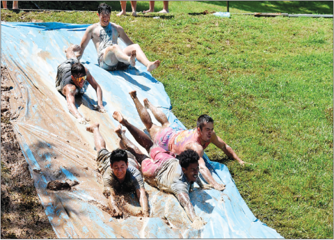 Gracie Taylor • Clay County Progress Hayesville seniors got to take a break from work and enjoy a little fun during last week’s field day that included mud sliding and a day of fellowship with classmates. Graduating seniors will trade in their shorts and T-shirts for caps and gowns on Saturday, May 25 when they receive diplomas in a ceremony at the football field. In case of rain, the venue will move to the gymnasium.