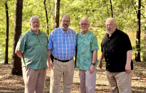 Brush Fire, from left, Robert Brewer, Kerry Warbington, Jeff  Partridge and Mike Fleming will be performing at the Brasstown Community Center on Saturday, July 13.