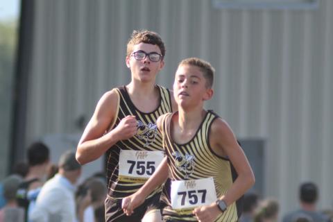 Porter Hood grabs a 6th place finish and Eli Cheeks takes 5th in Hayesville Middle School cross country.