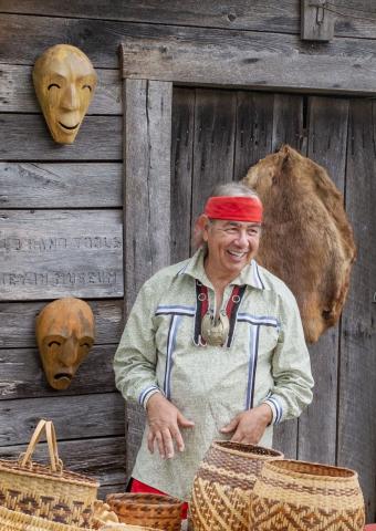 Photo by David Smart Davy Arch entertains festival-goers last year with Cherokee folklore. This year’s festival is Saturday at the Cherokee Homestead Exhibit. 