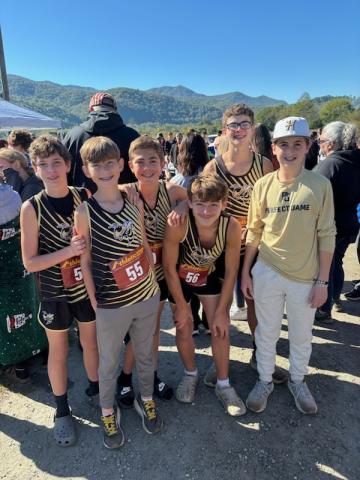 HMS Boys XC Team are, from left, Colton Crawford, Garrison Boyer, Porter Hood, Evan Burks, Eli Cheeks and Rhett Sellers.
