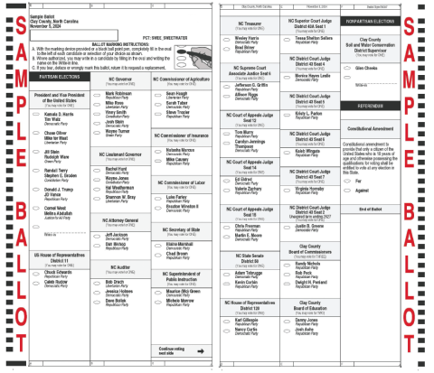 Sample ballot