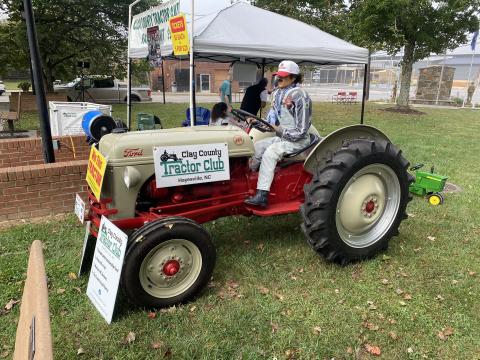 The 2023 raffled tractor which went to raise funds for the community.
