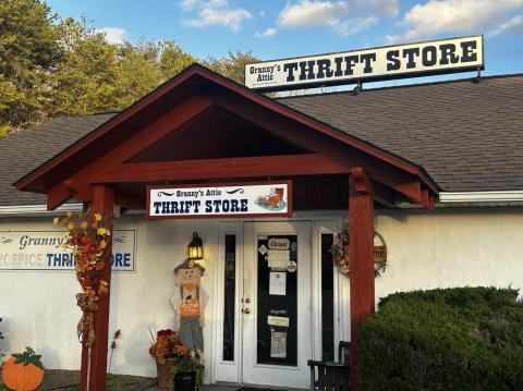 Lorrie Ross • Clay County Progress Granny’s Attic is the oldest thrift store in Clay County. It is beside Subway in Hayesville at 200 Highway 64 West.