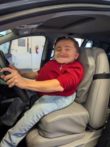 Photo from Tom Mauchly Facebook David Mauchly can drive himself to work in his new fan thanks to his own hard work and the support of residents.