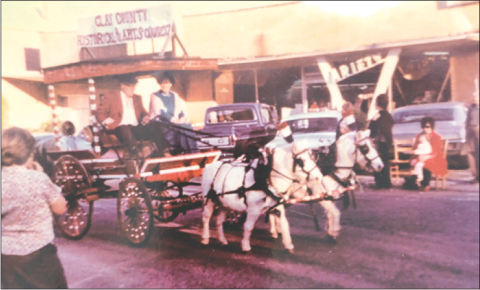 The Clay County Historical & Arts Council participated in the 1976 parade in downtown Hayesville honoring America’s 200th Birthday.