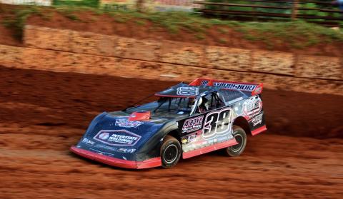 Dean Curlee/Contributing Photographer Jamie Oliver with J&J Promotions, which is leasing Tri-County Racetrack to reopen, is shown racing at the track in one of the final races in 2023 before it sat idle for more than a year.
