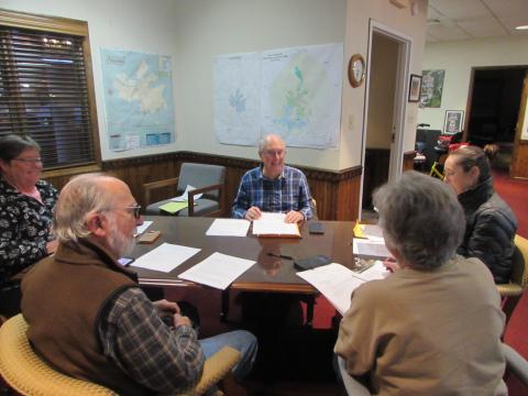 Lorraine Bennett • Clay County Progress Town Council member Harry Baughn, and Mayor Joe Slaton discuss the dates for a public hearing which has been set at 6:30 p.m. Monday, March 10 on a zoning change.