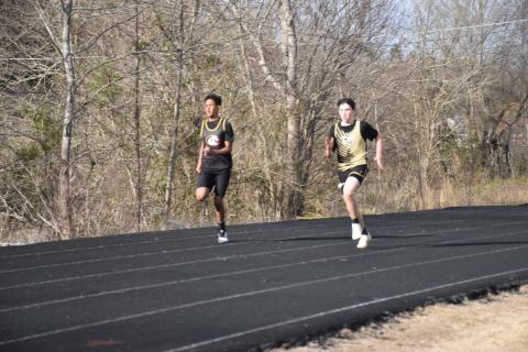 Norashae Patterson • Clay County Progress   Camden Taylor goes head to head with a Murphy athlete.