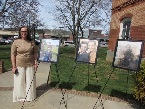 Lorraine Bennett • Clay County Progress Dorinda Sorangelo stands with photographs of her grandmother, Anna Emond Wojtalik.