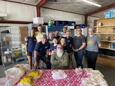 Rock Bottom Recovery and Support volunteers at Matt's Ministry are, front, from left, Daley Tucke; middle, Dee Barnard, Drake Barnard, Carol Barnard, Teresa Burch, Stacie Ledford and Maggie Butler; back, Logan Johnson, Chris Johnson, Rhonda Lents, Roger Lents and Blake Ledford. 