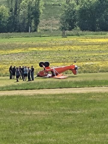 No one was seriously injured in a Wednesday morning, April 30 mishap at Vic Payne’s landing strip on Settawig Road in Brasstown. The pilot was in the process of landing when his plane went “a little squirrely” and flipped over after he touched ground, according to Clay County Sheriff’s Lt. Tyler Faggard. The pilot whose name was not available at presstime sustained minor cuts and bruises