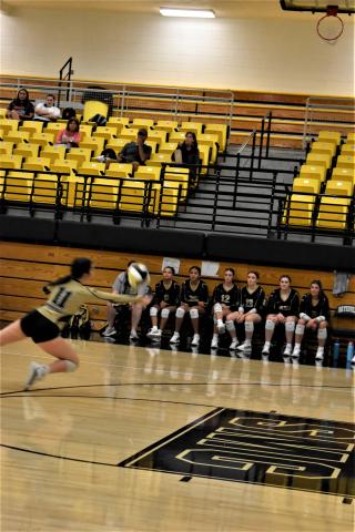 Callie Long • Clay County Progress Reese Segars, No.11, with a fearless dive in an attempt to keep the ball.