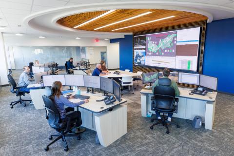 TVA • Photo The new River Forecast Center officially opened in September 2024 at the Tennessee Valley Authority Office Complex in downtown Knoxville. TVA staffs the center in real time 24/7.