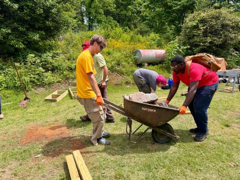Hinton Rural Life Center volunteers at work in its “Safe & Healthy Housing” ministry.