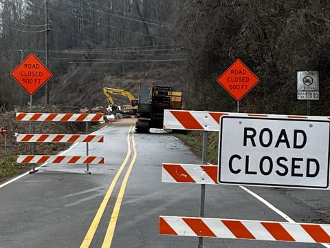 Deby Jo Ferguson • Clay County Progress Construction on Myers Chapel Road has been ongoing for about a year. Detours will continue at least until fall of the year.