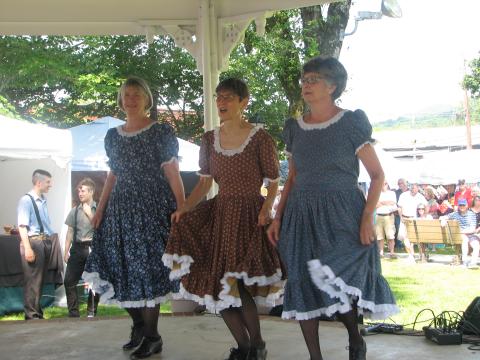 The John C Campbell Folk School dancers always enjoy themselves and bring lots of joy to the audience.