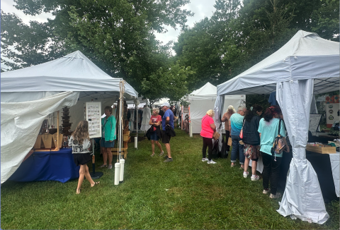 Visitors came from all areas to shop vendor booths at the Festival on the Square hosted by Clay County Historical & Arts Council.