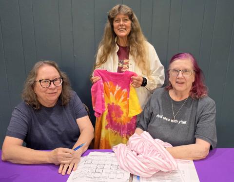 Costumers Landi Marrella, Janice Lessard and Kathy Wright are stitching together the 70's.
