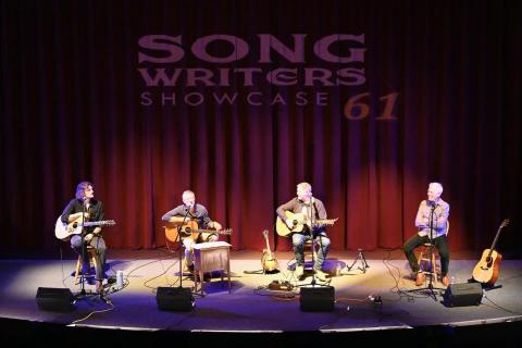 From left, Moose Miller, Buddy Melton, Milan Miller and Rob Tiger amazed audiences during last month’s Songwriters Showcase 61.