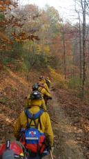 Firemen on the mountain during the Boteler Fire in November of 2016.