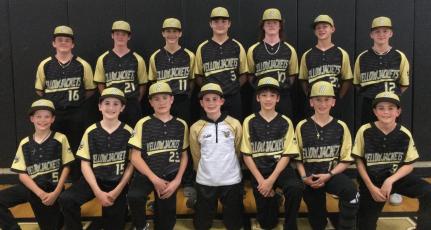 Middle School Baseball team players are, from, front left, Hunter Hill, Rhett Sellers, Rob Barter, Brady Gerdes, Daxon Bruggers, Jacob Cody and Porter Hood; back, from left, Landon Cheeks, Silas Lovingood, Brady Reynolds, Daemien Soto, Lawson Bailey, Micah Moss and Carson Reese.