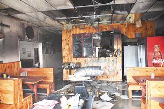 Photo • Joe Davenport Little was spared in the aftermath of a fire apparently caused by a propane line that exploded, according to restaurant owners.