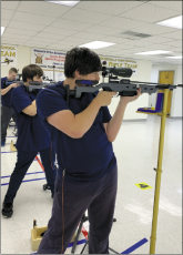 Hayesville Jackets Air Rifle Team competitors are, from left, Will Jennings, Isaiah Ortega and Beau Matherly. 