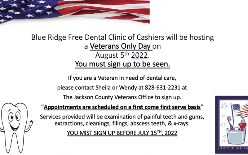 Veterans can receive free dental services