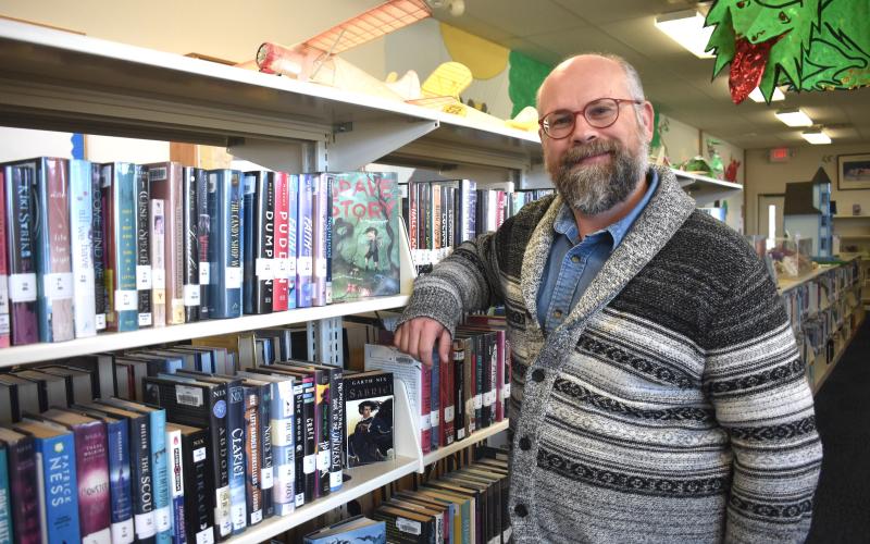 Griffin Anderson is the newly hired branch manager at Hayesville’s Moss Memorial Library