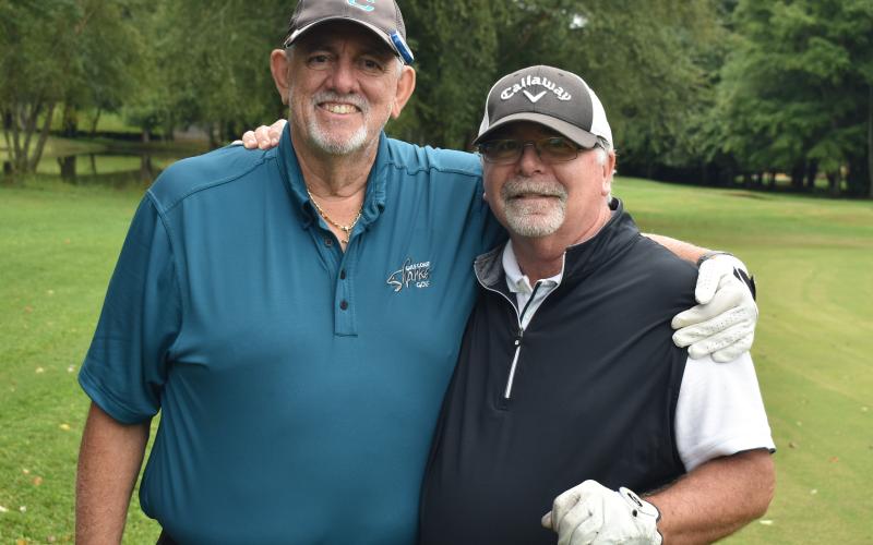 Golf, fellowship and fun for a good cause is the name of the game for Jose Arias and Dr. Jim Redmond.