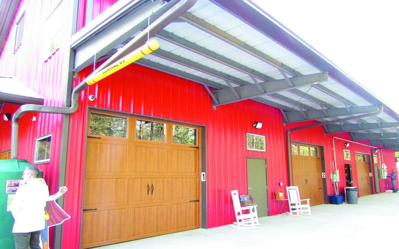 The Educational Tool Barn offers large bay doors for easy access.